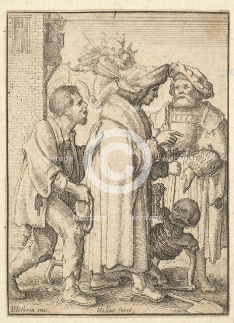 Rich Man, from the Dance of Death, 1651. Creator: Wenceslaus Hollar.