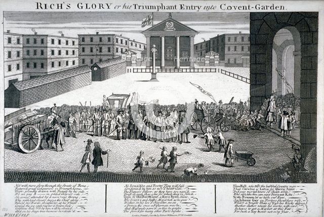 'Rich's Glory or his Triumphant Entry into Covent-Garden', 1732. Artist: Anon