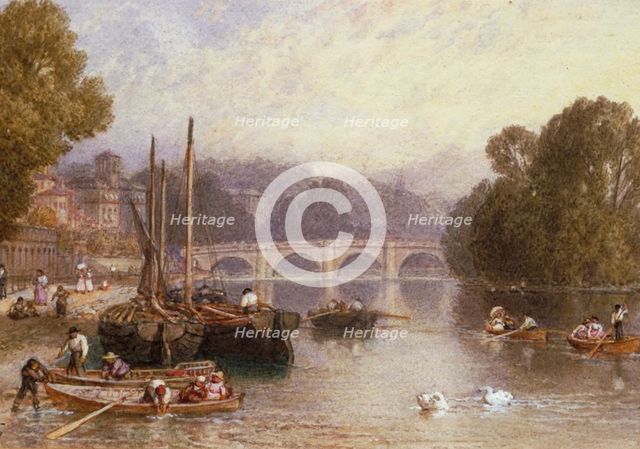 'Richmond Bridge', 19th century Creator: Birket Foster.