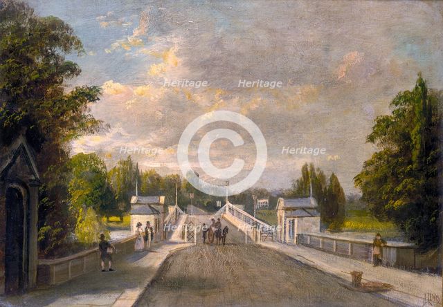 'Richmond Bridge', late 19th century. Creator: James Isaiah Lewis.