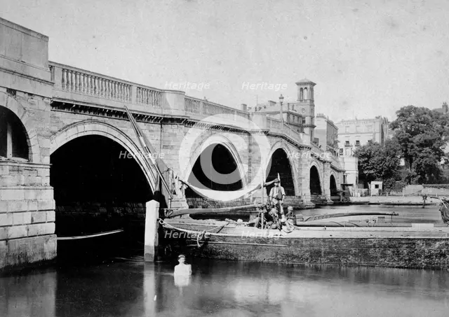 Richmond Bridge, Richmond, London, 1854-1914. Artist: Unknown