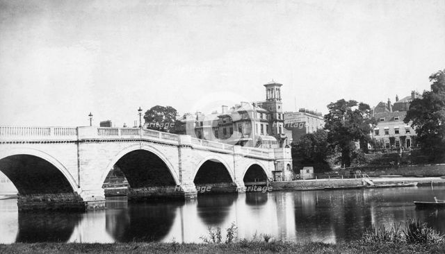 Richmond Bridge, Richmond upon Thames, London, c1860-c1887. Artist: Henry Taunt.