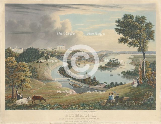 Richmond: From the Hill above the Waterworks, published 1834. Creator: William James Bennett.