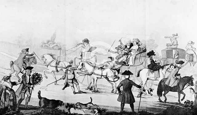 'Richmond Hill', 1782.Artist: W Dickinson