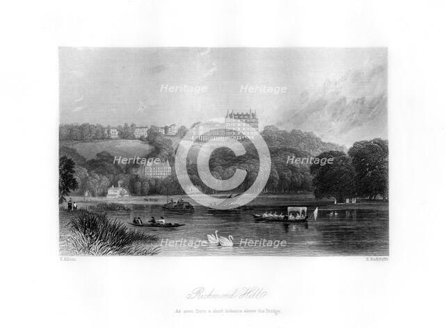 Richmond Hill, Richmond, 19th century.Artist: Edward Radclyffe