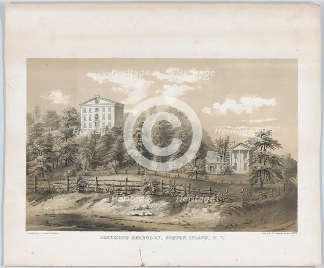 Richmond Seminary, Staten Island, N.Y., 1847-48. Creator: Frances Flora Bond Palmer.
