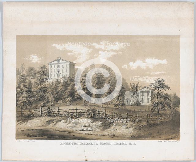 Richmond Seminary, Staten Island, N.Y., 1847-48. Creator: Frances Flora Bond Palmer.