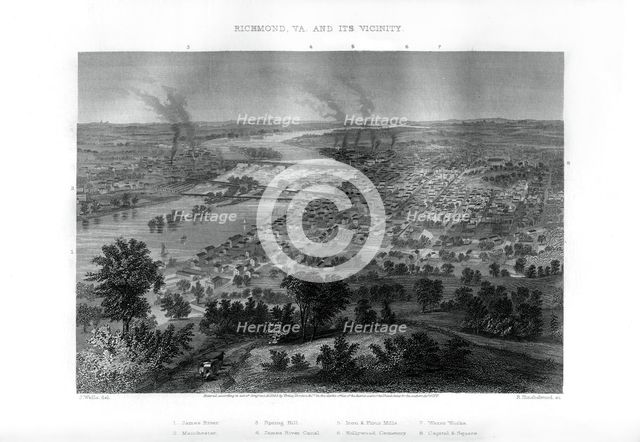 Richmond, Virginia, 1862-1867.Artist: R Hinshelwood