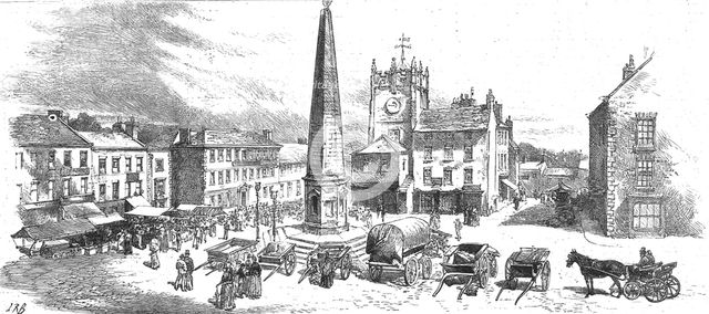 ''Richmond, Yorkshire and the Surrounding Neighbourhood; The Market Place', 1890. Creator: Unknown.