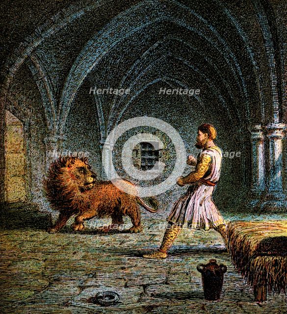 'Richard The First And A Lion', 12th century, (c1850). Artist: Unknown