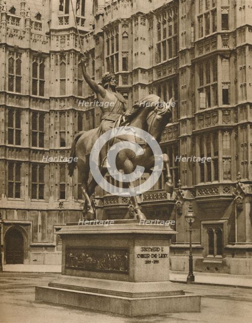 'Richard The Lion-Heart on Horseback at Westminster', c1935. Creator: Arnold.