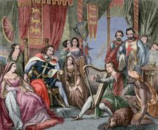 Richard the Lionheart listening to music, 19th century. Creator: Unknown