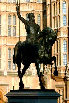 Richard the Lionheart Statue, Houses of Parliament, Westminster, London England