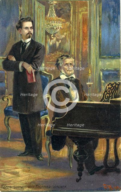 Richard Wagner and King Ludwig II, c. 1900.