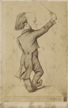 Richard Wagner as Conductor. Caricature, 1863