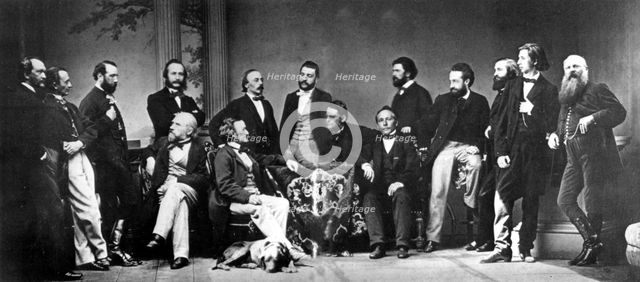 Richard Wagner in the circle of friends and admirers before the premiere of Tristan in Munich, 186