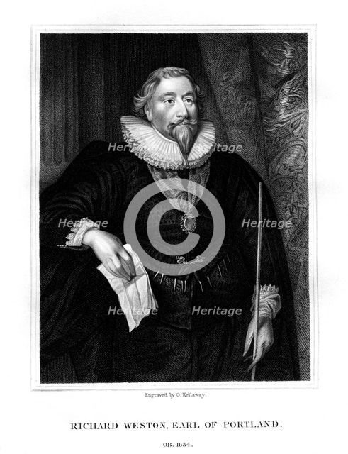 Richard Weston, 1st Earl of Portland, (1825).Artist: G Kellaway