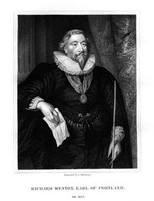 Richard Weston, 1st Earl of Portland, (1825).Artist: G Kellaway