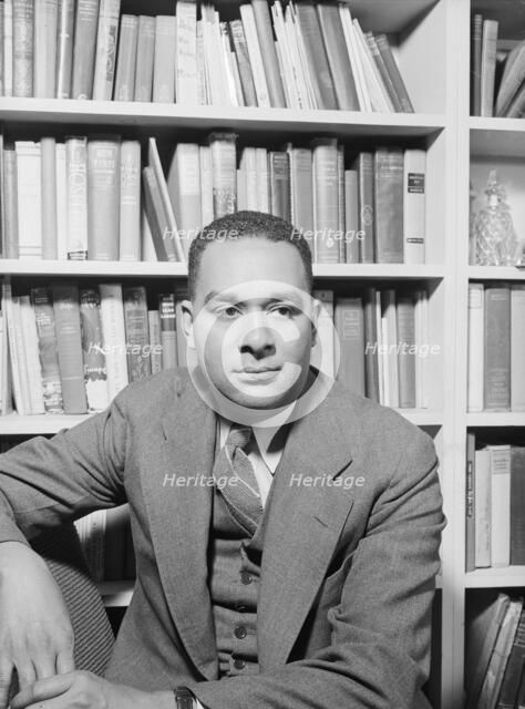 Richard Wright, Negro poet, in his study, New York, 1943. Creator: Gordon Parks.