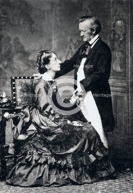 Richard and Cosima Wagner, late 19th century. Artist: Unknown