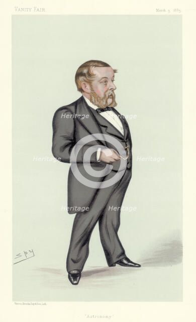 Richard Anthony Proctor, English astronomer, mathematician and popular science writer, 1883. Artist: Spy