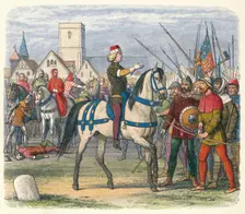 Richard assumes the command of the rebels 1381 (1864). Artist: James William Edmund Doyle