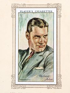 Richard Arlen Collectables Picture of movie stars that came with the Players cigarette packet, 1934. Creator: Unknown