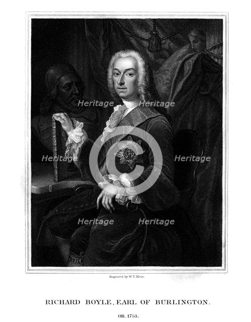 Richard Boyle, 3rd Earl of Burlington, English patron of the arts, (1831).Artist: WT Mote