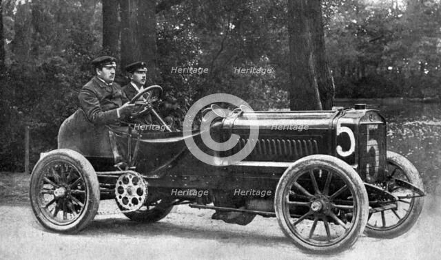 Richard Brasier of French racing driver Leon Thery, winner of the 1904 Gordon Bennett Cup. Creator: Unknown.