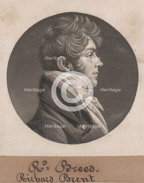 Richard Brent, 1803. Creator: Charles Balthazar Julien Févret de Saint-Mémin.