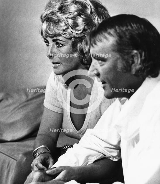 Richard Burton (1924-1985) and Elizabeth Taylor (1932- ), British actors, 1972. Artist: Unknown
