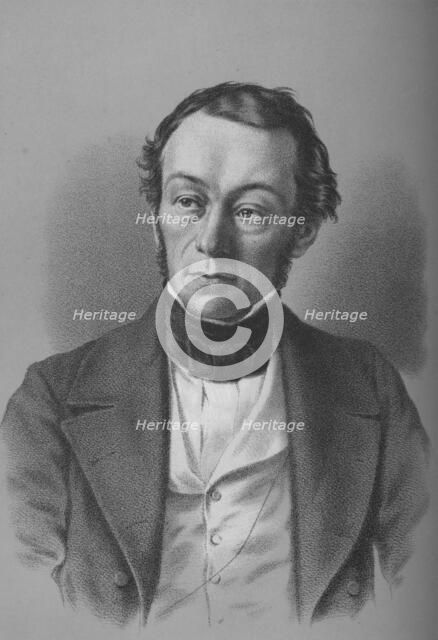 Richard Cobden, British manufacturer, politician, and free trade campaigner, c1850 (1936). Artist: Unknown.