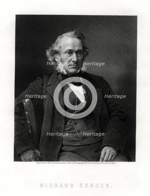 Richard Cobden, British manufacturer, Radical and Liberal statesman, 19th century.Artist: W Holl