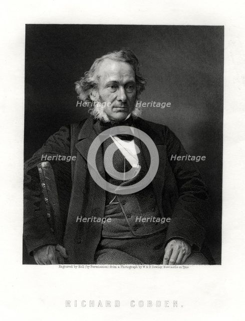 Richard Cobden, British manufacturer, Radical and Liberal statesman, 19th century.Artist: W Holl