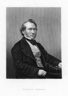 Richard Cobden, British politician, economist and Lancashire calico manufacturer, c1870. Artist: Anon