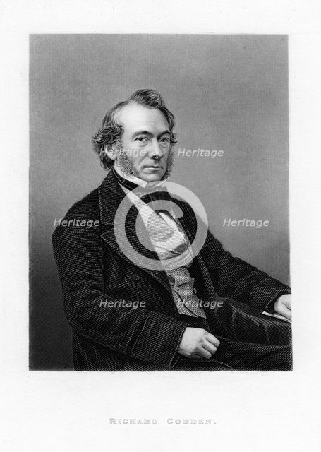 Richard Cobden, British politician, economist and Lancashire calico manufacturer, c1870. Artist: Anon