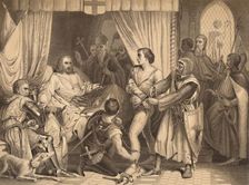 Richard Coeur De Lion Forgiving Bertrand De Gurdun 1886. Artist: Thomas Brown