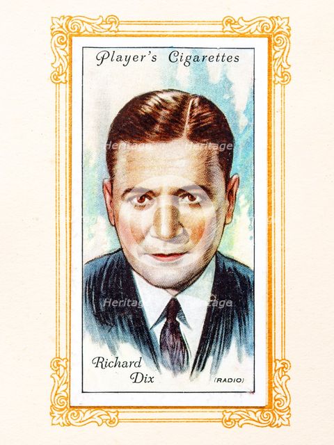 Richard Dix Collectables Picture of movie stars that came with the Players cigarette packet, 1934.  Creator: Unknown.