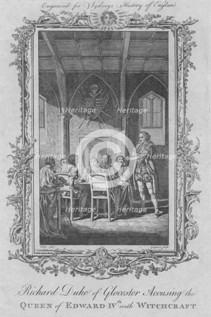 'Richard Duke of Gloucester accusing the Queen of Edward IV with Witchcraft', 1773.  Creator: Charles Grignion.