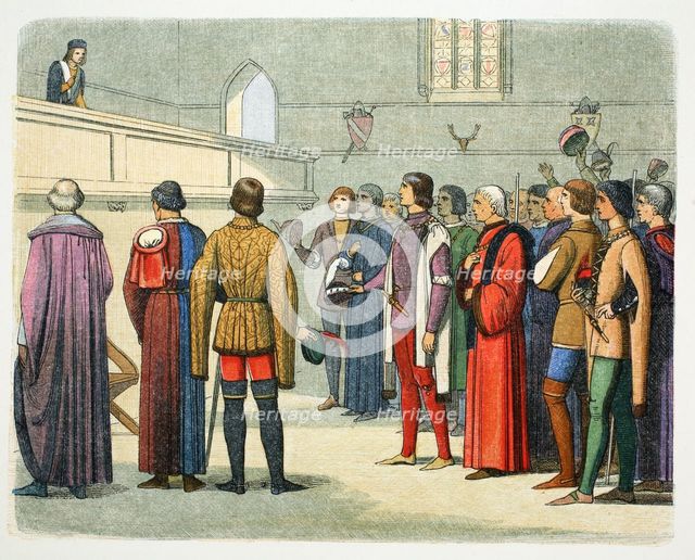 Richard, Duke of Gloucester invited to assume the crown, 1483 (1864). Creator: James William Edmund Doyle.