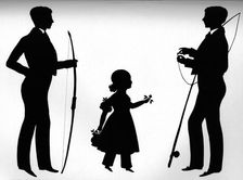 Richard, Elizabeth Georgina, and Edward George Barrett 1837. Artist: Auguste Amant Constant Fidele Edouart