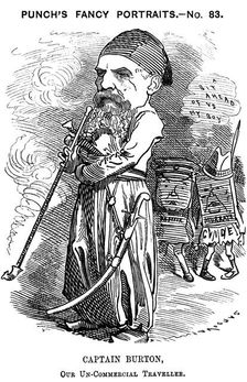 Richard Francis Burton, English explorer and orientalist, 1882. Artist: Edward Linley Sambourne