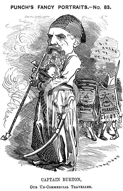 Richard Francis Burton, English explorer and orientalist, 1882. Artist: Edward Linley Sambourne