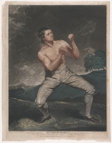 Richard Humphreys, the Celebrated Boxer Who Never Was Conquered, 1788. Creator: John Young