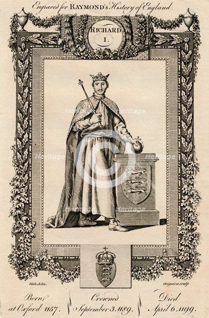 'Richard I', (1157-1199), c1787.  Artist: Unknown.