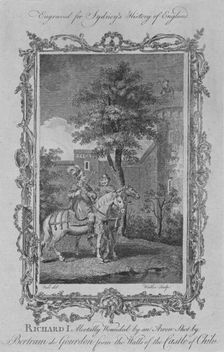 Richard I mortally wounded by an Arrow shot by Bertram de Gourdon from the Walls of the Castle of C Creator: William Walker