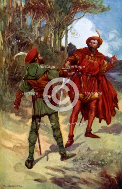 'Richard I and Robin Hood', 1925. Artist: Unknown