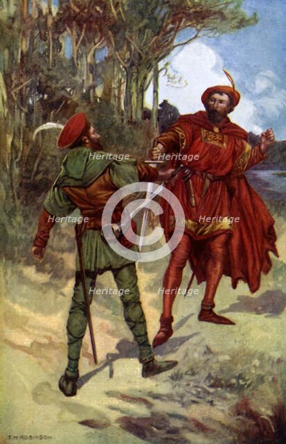 'Richard I and Robin Hood', 1925. Artist: Unknown