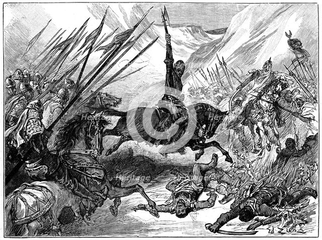 Richard I, Coeur de Lion at the Battle of Arsuf, 1191, (c1880). Artist: Unknown
