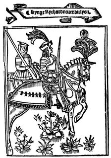 Richard I Coeur de Lion (Lionheart), 12th century King of England, 1528. Artist: Wynkyn de Worde